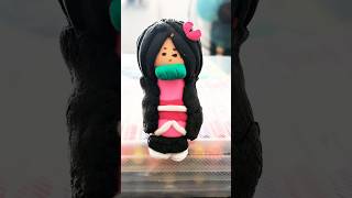 Simple air dry clay modelling of Nezuko kimetsunoyaiba kny softclay reducescreentime [upl. by Mclaurin233]