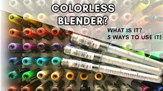 Colorless Blender Marker  What is a colorless blender pen 5 WAYS TO USE COLORLESS BLENDER PENS [upl. by Boote812]