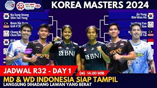 Jadwal 32 Besar Korea Master 2024 05 November 2024  Day 1 [upl. by Eanal]