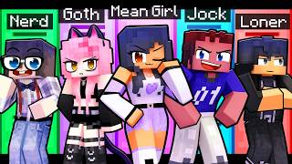 10 FRIENDS on one HIGHSCHOOL BLOCK in Minecraft [upl. by Ikik]