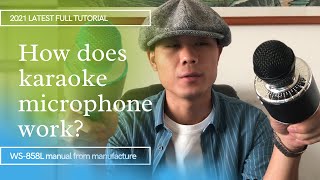 How to use bluetooth karaoke microphone properly【2021 latest full tutorial】WS858L manufacture manual [upl. by Aremihc]