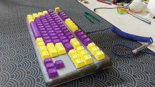 FLCMMK MK870 Sound Test With Tecsee Purple Panda Tactile Switches [upl. by Anniala]