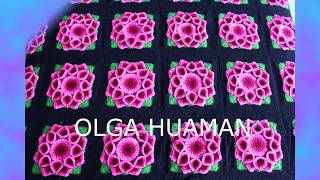 COLCHAS A CROCHET  TEJIDOS OLGA HUAMAN  MIX ALICIA DELGADO [upl. by Platus]