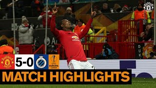 Highlights  Manchester United 50 Club Brugge  UEFA Europa League [upl. by Yasui]