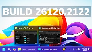 New Windows 11 Build 261202122 – New Taskbar Thumbnails and Animations and Fixes Dev [upl. by Ellevel]