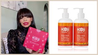 KOJI WHITE KOJIC ACID BODY LOTION REVIEW [upl. by Ck]