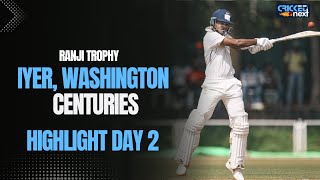 Ranji Trophy Highlights Shreyas Iyer Washington Sundar Hit Centuries Deepak Chahar Bags 5 Wickets [upl. by Atolrac797]