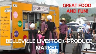 Belleville LIVESTOCKPRODUCE and FLEA Market Big Valleys Amish Land Kishacoguillas Valley PA [upl. by Revkah]