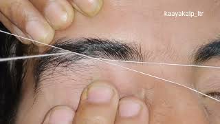 eyebro threading part 70 nose के पास के hair को निकालने को तरीका  धशे हुए आंख के आइब्रो को बनाए [upl. by Rakia]