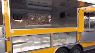 85 ft x 20 ft Yellow Enclosed Concession Trailer with Opening Side Doors [upl. by Onra]