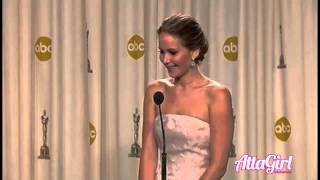 Jennifer Lawrence Speak Backstage The Oscars 2013 [upl. by Navek]