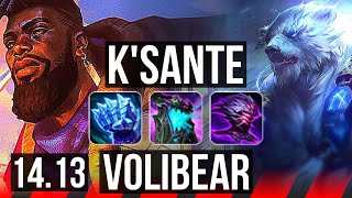 KSANTE vs VOLIBEAR TOP  9 solo kills 50k DMG Rank 9 KSante  EUNE Challenger  1413 [upl. by Enehs]