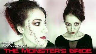 Halloween makeup ♥ The monsters bride ♥ [upl. by Llorre336]