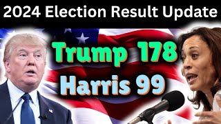 2024 Election Map Result Update  Trump 178 and Harris 99 [upl. by Isaac]