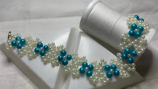 Seed bead bracelet easy to making [upl. by Ecnar]