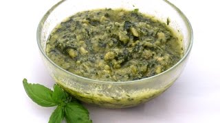 Pesto di basilico fatto in casa con il mortaio  pesto genovese [upl. by Eyahc]