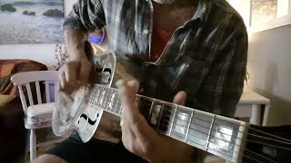 Ozark Resonator Guitar Open G Tuning Riff 1a slideguitar resonatorguitar [upl. by Krischer]