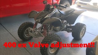 Honda 400ex valve adjustment how to and walkaround  2006 Honda 400ex [upl. by Ewen373]