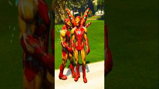 GTA  V Spiderman Turns Into Ironman to Escape The GIANT LAVA TITAN 😱🔥shorts gta hulk spiderman [upl. by Anirehc]