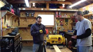 DeWALT DW735 13 Three Knife TwoSpeed Thickness Planer  Review [upl. by Aihsitan]