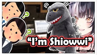 Shiori and Her Beloved Godzilla Plushie Makes Staffsan Confused【Hololive】 [upl. by Ariahaj588]