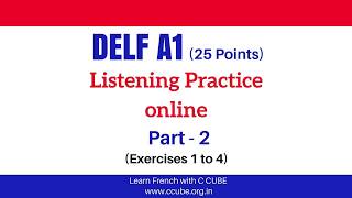 DELF A1 Listening Comprehension Online Practice  DELF A1 Listening Sample Papers Part 2 [upl. by Repohtsirhc]