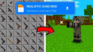 Top 3 REALISTIC GUNS MOD For MINECRAFT PE 120 DONT MISS [upl. by Furlani]