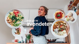 mijn goto gerechten voor avondeten 🍝🌱 vegan [upl. by Ymmik]