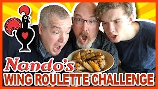 ♥ Nandos ♥ Wing Roulette Challenge  Paul vs Ben vs Ken [upl. by Jarek306]