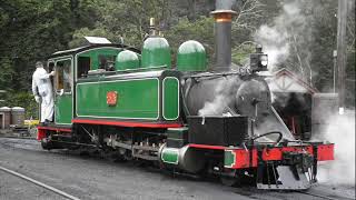 Australian Steam Trains  Puffing Billy Whistle [upl. by Ehcram]