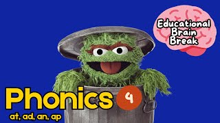 Phonics 4  Educational Brain Break  Sesame Street [upl. by Sivat238]