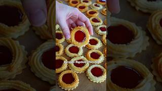 MarzipanHagebuttePlätzchen 🍪 Sorte 530 backen rezept recipe bake plätzchenbacken christmas [upl. by Virgilio593]