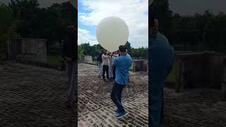 Launch of GPSaided Radiosonde Weather Balloon by Deptt of Geo AMU with NRSCISRO [upl. by Adnohs]