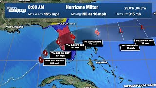 Hurricane Milton forecast 8 am on Oct 9 2024 [upl. by Llevol539]