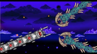 Terraria Two Aquatic Scourges Vs Destroyer Tmodloader 144 Smash Bros Boss Fight [upl. by Hgierb625]