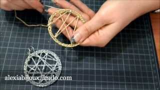 DIY  tutorial orecchino a cerchio uncinetto argento oro gioielli fai da te facile e semplice [upl. by Mccready329]