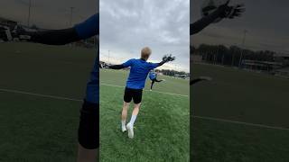 INSANE REACTION SAVES WITH JOEY 🤯 goalkeeper goalkeepertraining [upl. by Yetty62]