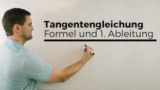 Tangentengleichung bestimmen mit Formel und 1Ableitung  Mathe by Daniel Jung [upl. by Ledairam]