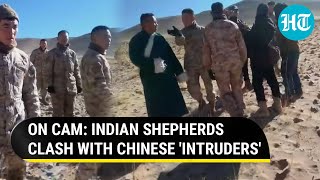 Ladakh Clash On Cam Indian Shepherds Pelt Stones On Chinese Troops In Chushul Sector [upl. by Ahseik]