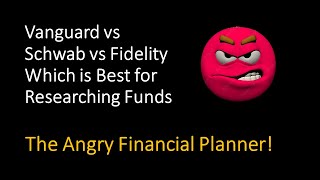 Schwab vs Fidelity vs Vanguard Which is Best for Researching Mutual Funds [upl. by Nere]