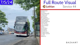 FRV Lothian Buses Service 44 • Wallyford to Balerno • E400MMC 631 SJ21MZY 7524 [upl. by Corson906]