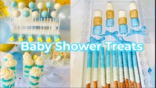 Boy Baby Shower Dessert Table Treats  EASY DIY TREATS FOR A DESSERT TABLE [upl. by Ytima427]