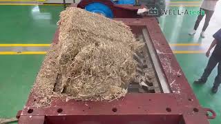 Super Powerful Straw Bale Breaker Machine Two Shaft Shredder for Alfalfa bales shredder machine [upl. by Huff]