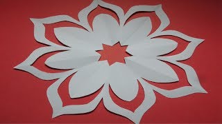 How to make simple amp easy paper cutting flower designs paper flowerDIY Tutorial by step by step [upl. by Thadeus]