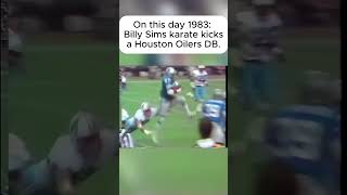 Billy Sims karate kicks a Houston Oilers DB houstonoilers detriotlions throwback onthisday [upl. by Wallinga539]