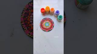 Relaxing Dot Mandala Work 😱😱easy mandala art sunset homedecor acrylicsunset diy mdfboard [upl. by Saffian]