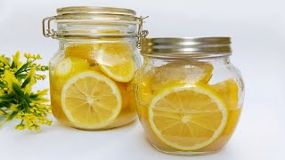 Easy Homemade Fresh Lemon Jar  Preserved Lemon  Lemon Syrup [upl. by Aznola]