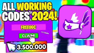 NEW ALL WORKING CODES FOR CLICK FOR UGC IN 2024 ROBLOX CLICK FOR UGC CODES [upl. by Nevets]