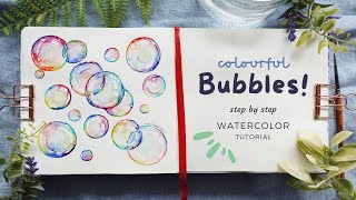 Easy Colourful Bubbles with Watercolors [upl. by Gaw]