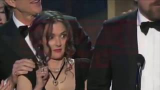 Winona Ryder makes FUNNY faces at the SAG Awards FULL VERSION [upl. by Market]